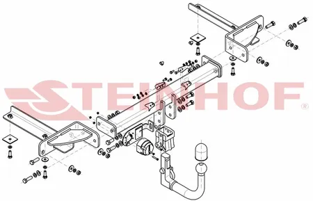 Фаркоп Steinhof для Opel Astra J GTC 2010-2016 Арт.O-104 O-104 в Махачкала