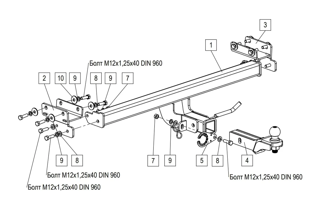 Фаркоп TowRus для Tenet T4L 2026- 269086 в Махачкала Фаркоп TowRus для Tenet T4L 2026- 269086 в Махачкала
