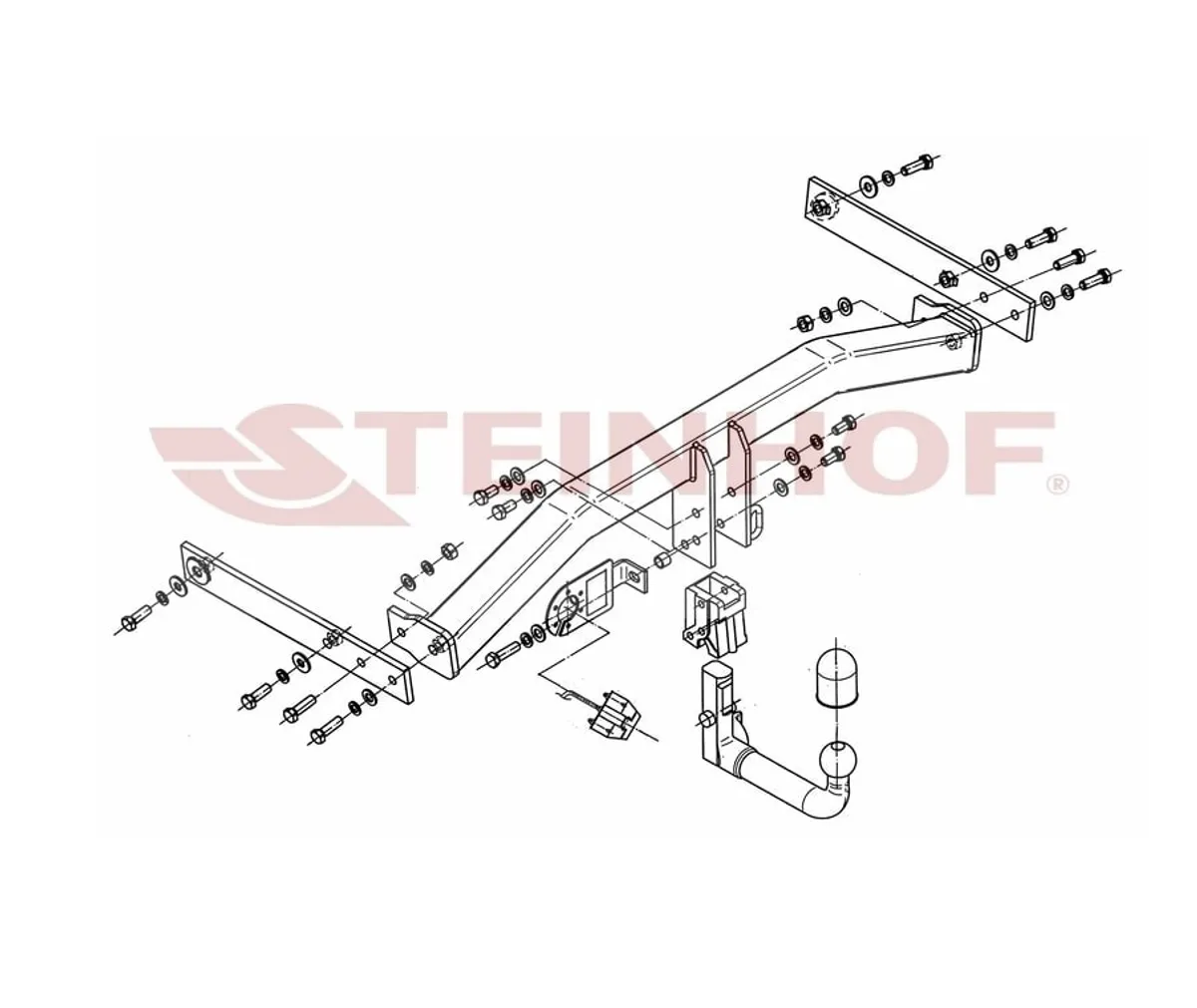 Фаркоп Steinhof для Volkswagen Tiguan 2007-2015 V-129 в Махачкала Фаркоп Steinhof для Volkswagen Tiguan 2007-2015 V-129 в Махачкала