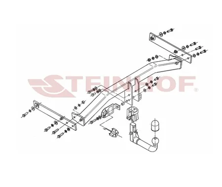 Фаркоп Steinhof для Volkswagen Tiguan 2007-2015 V-129 в Махачкала