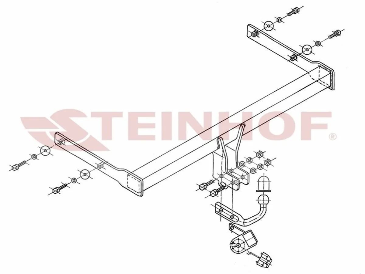Фаркоп Steinhof для Volkswagen Passat 2021-2026 S-341 в Махачкала Фаркоп Steinhof для Volkswagen Passat 2021-2026 S-341 в Махачкала