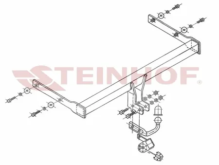 Фаркоп Steinhof для Volkswagen Passat 2021-2026 S-341 в Махачкала