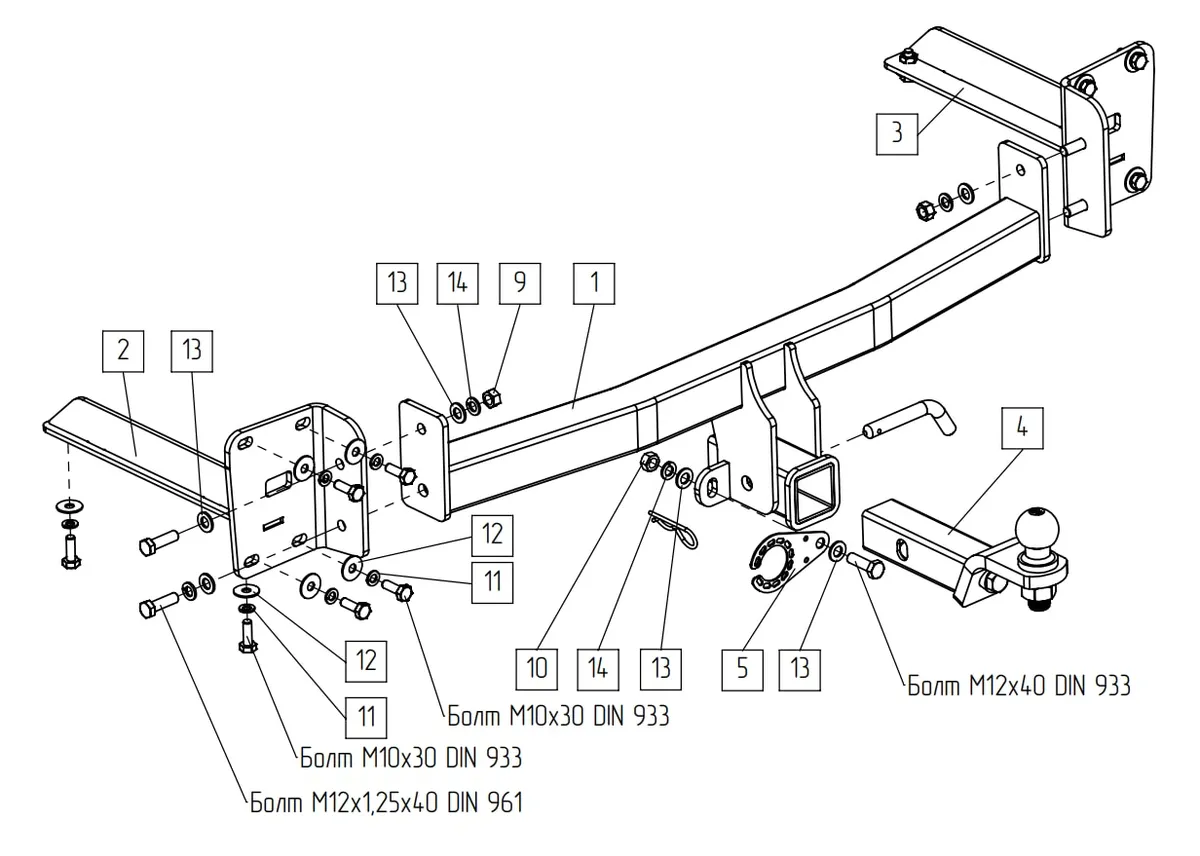 Фаркоп TowRus для Volkswagen Teramont 2022-2026 269092 в Махачкала Фаркоп TowRus для Volkswagen Teramont 2022-2026 269092 в Махачкала
