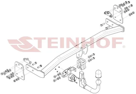 Фаркоп Steinhof для Hyundai Kona 2017-2023, (кроме N-Line и ADBlue) H-266 в Махачкала