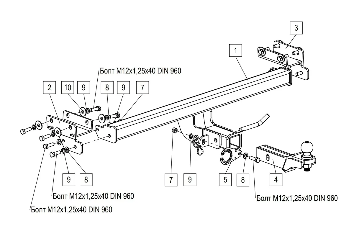Фаркоп TowRus для Jeland J7 2026- 269086 в Махачкала Фаркоп TowRus для Jeland J7 2026- 269086 в Махачкала