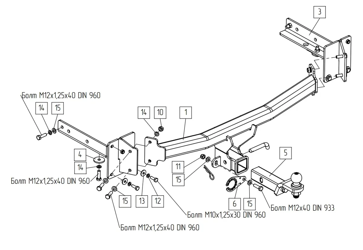 Фаркоп TowRus для LiXiang L6 2024- Арт. 288194 288194 в Махачкала