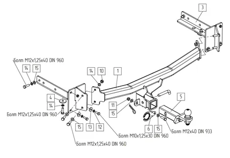 Фаркоп TowRus для LiXiang L6 2024- Арт. 288194 288194 в Махачкала