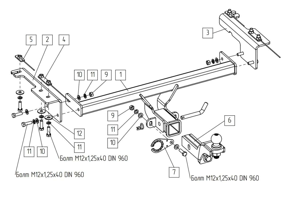 Фаркоп TowRus для Belgee X50 2023- 299413 в Махачкала Фаркоп TowRus для Belgee X50 2023- 299413 в Махачкала